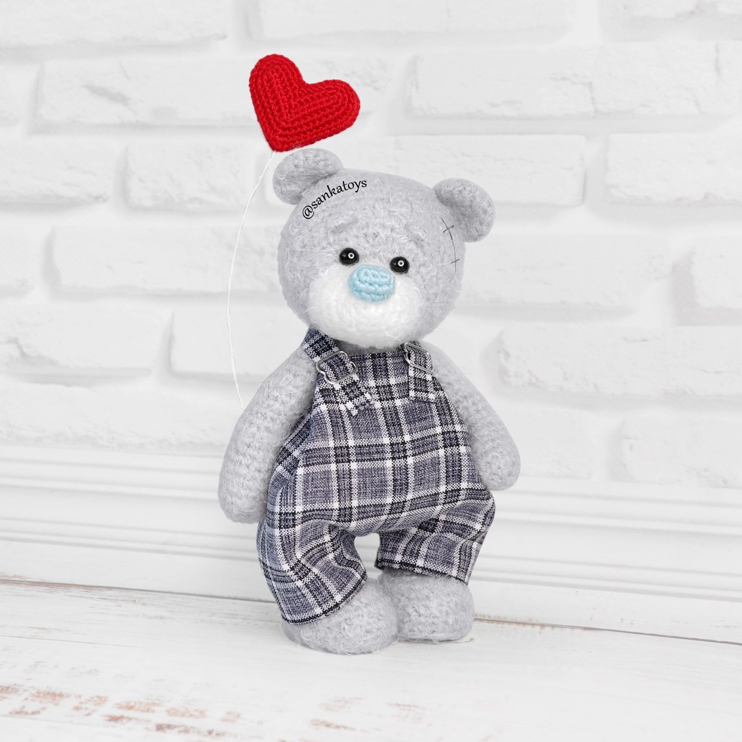钩针图案泰迪情人节，PDF 数位下载，DIY amigurumi 教学 - 手工艺教程/工具书 - 其他材质 