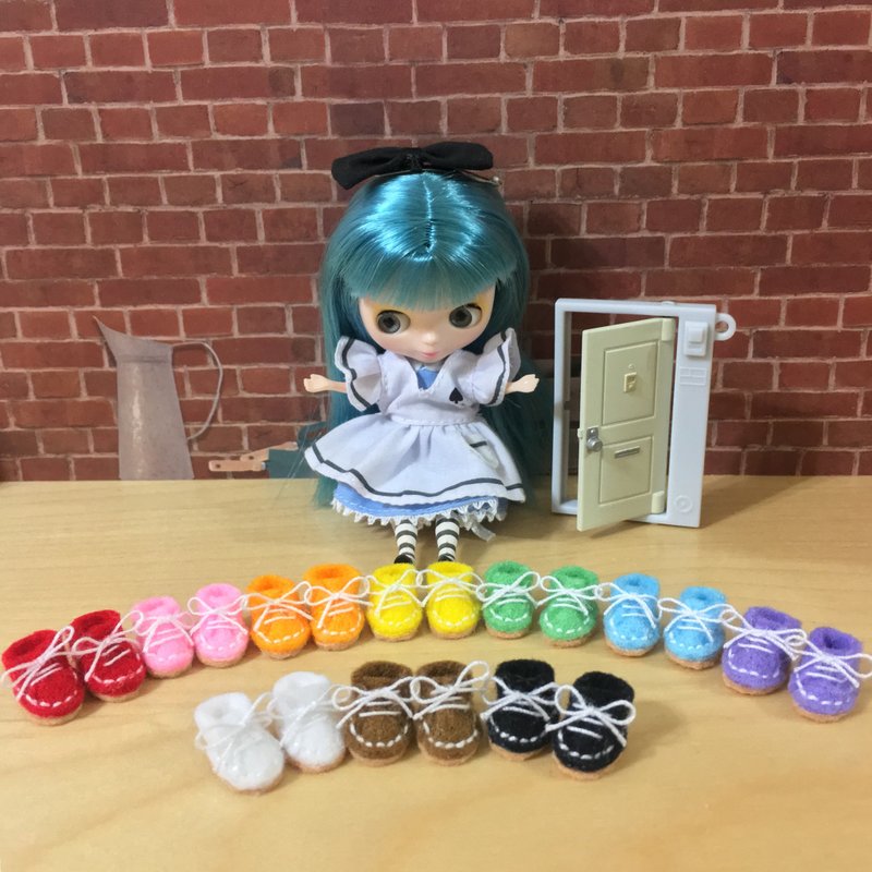 手作娃鞋 小小布 迷你布 petite blythe 彩虹色 - 玩偶/公仔 - 其他材质 多色