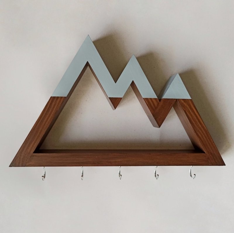 Cascade Mountains 钥匙架（坚果色，灰色顶部） - 衣架/挂勾 - 木头 