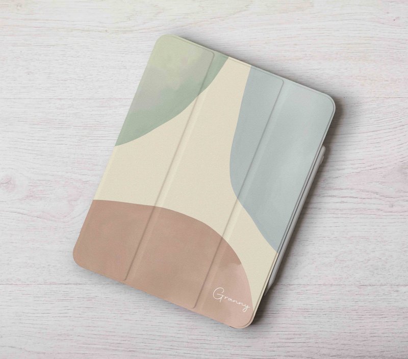 免费加名北欧抽象风 iPad case笔槽保护壳Pro 13 Air 7 11代 12.9 - 平板/电脑保护壳 - 塑料 多色