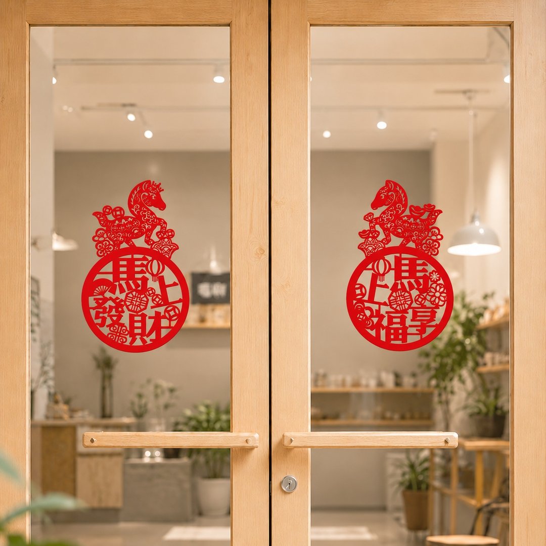 马上发财春联(2入) 马年 - 红包/春联 - 纸 红色