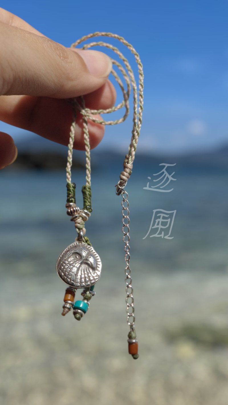 逐风—纯银老鹰旷野日记项链 - 项链 - 纯银 透明