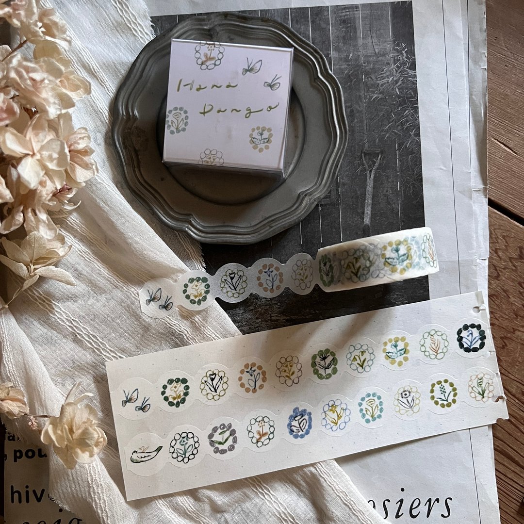 花团子 Hana Dango - 日本和纸胶带 masking tape - 纸胶带 - 纸 
