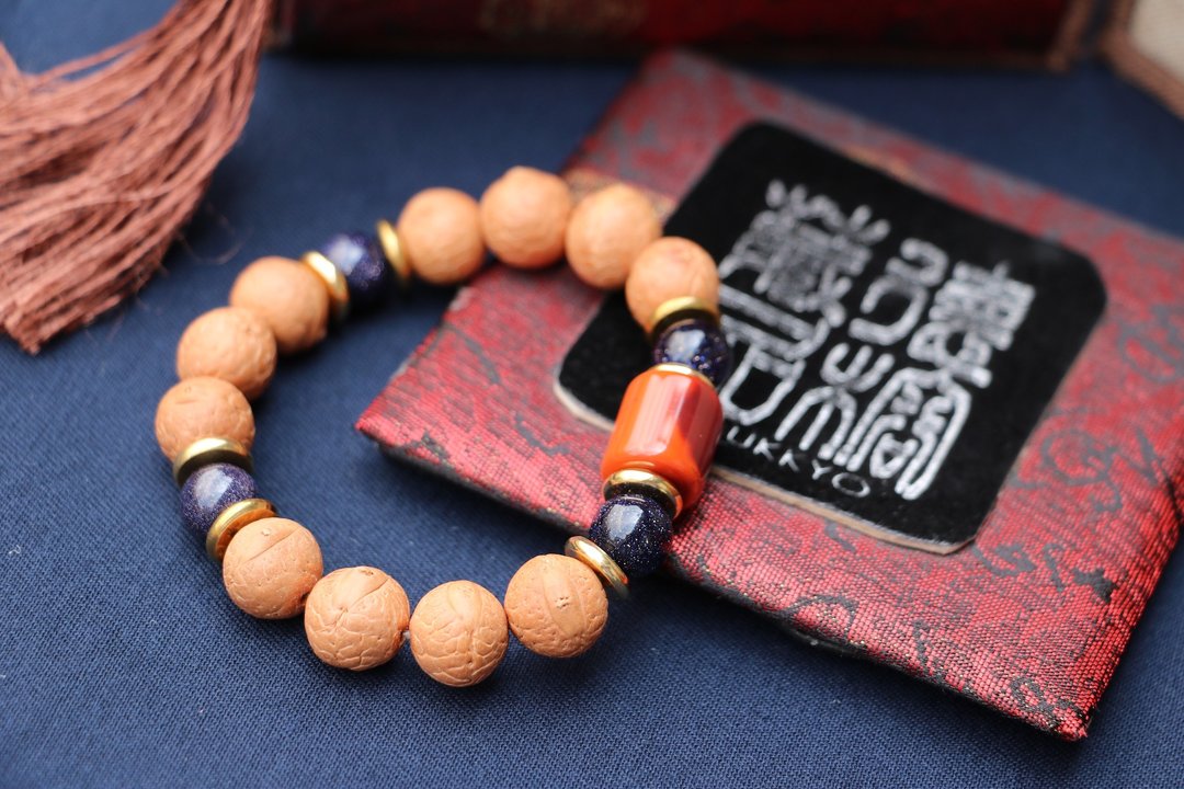 尼泊尔凤眼菩提子12mm 菩提子手链 南红玛瑙 蓝砂石 佛珠念珠手串 - 手链/手环 - 植物．花 
