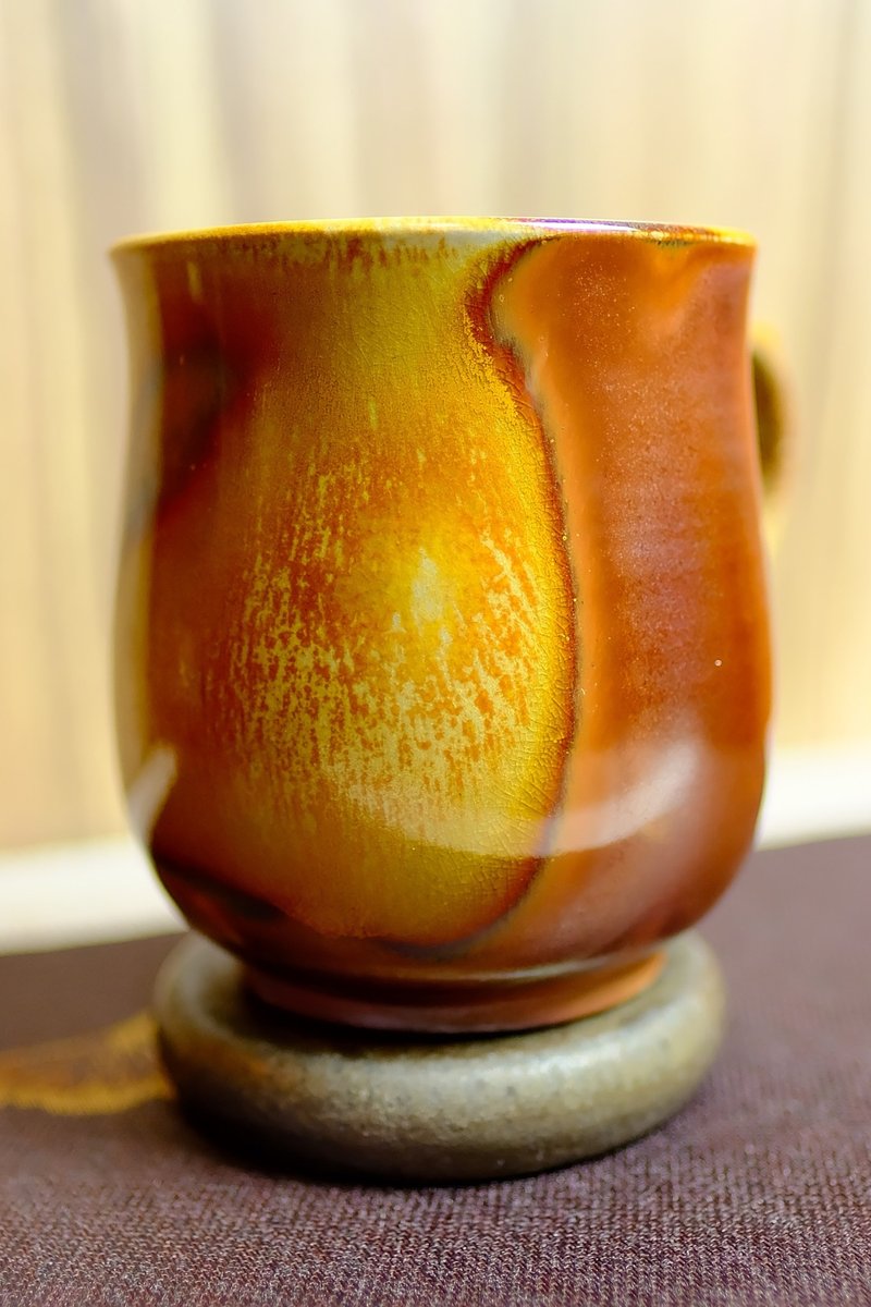 柴烧马克杯-落灰铁红马克杯 茶具 茶杯 - 陶艺 - 陶 