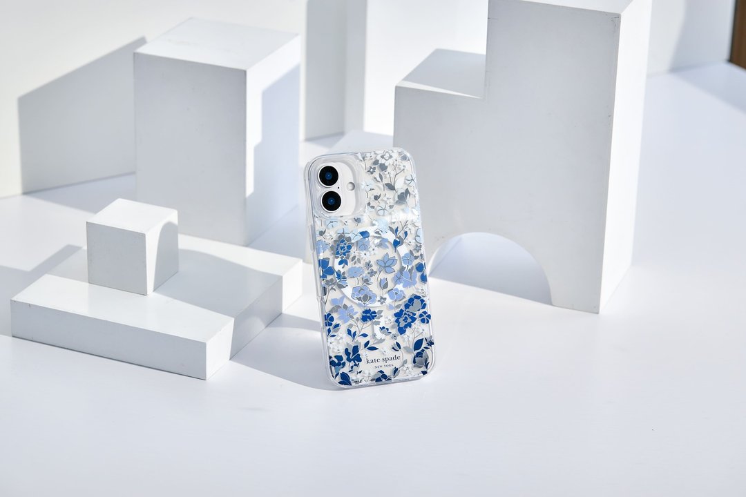 【kate spade】iPhone 16 系列 磁吸防摔手机壳 皇室蓝 - 手机壳/手机套 - 塑料 