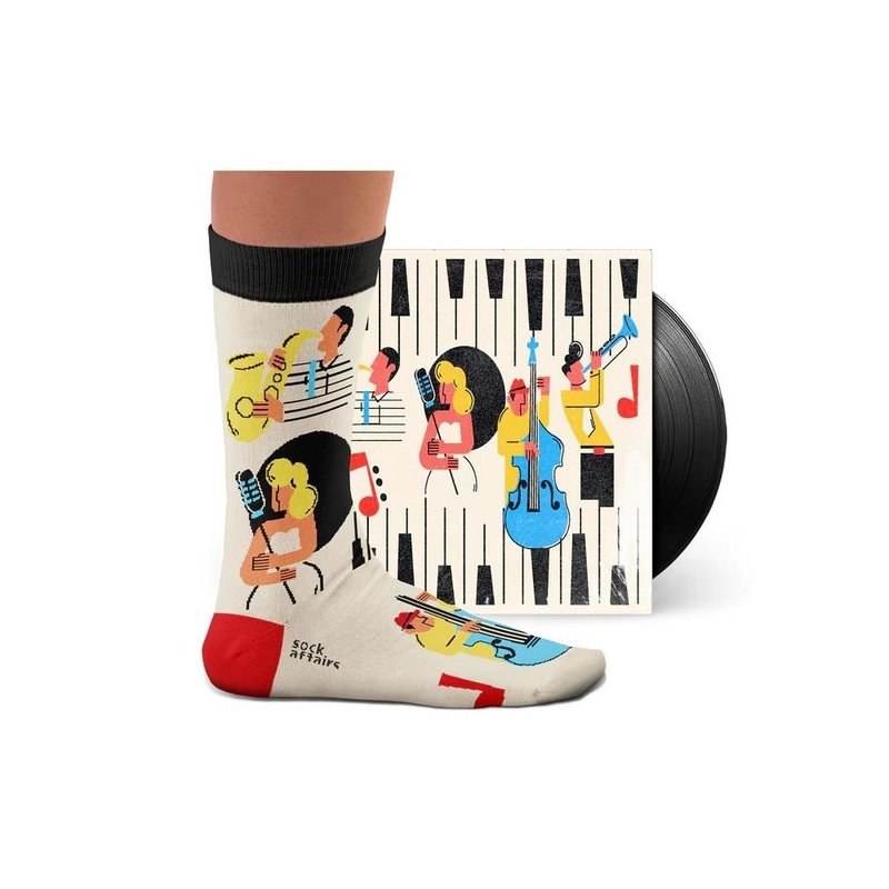 【葡萄牙进口】Jazz It Up Socks 中筒袜 男袜 女袜 - 袜子 - 棉．麻 卡其色