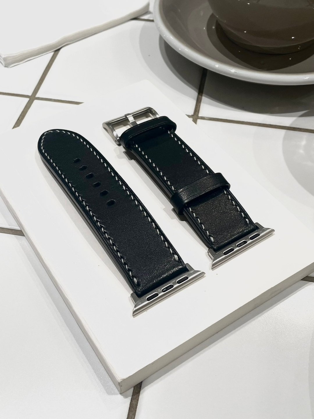 Apple Watch 表带 | 植鞣革手工缝制 | - 表带 - 真皮 