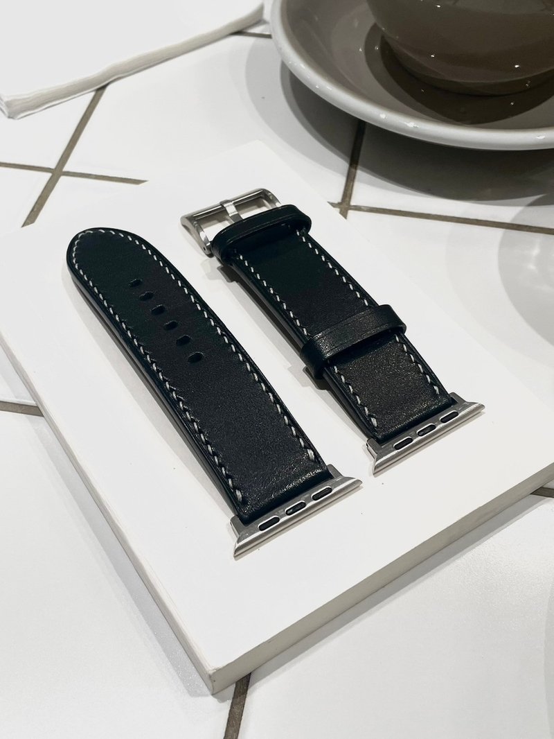 Apple Watch 表带 | 植鞣革手工缝制 | 免费烫字 - 表带 - 真皮 