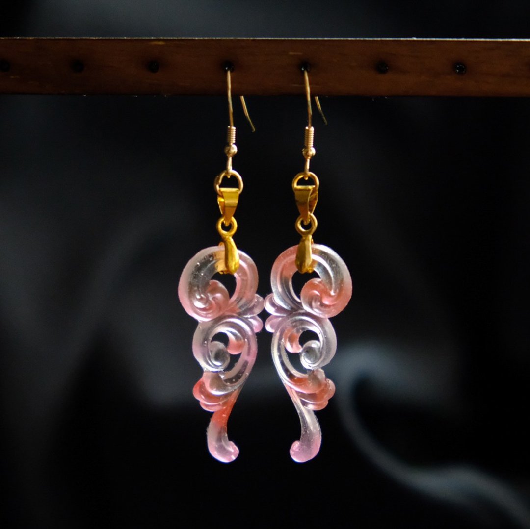 【生命の起源】Origin of Fantasy- Silver Earrings by ETPLANT - 耳环/耳夹 - 纯银 粉红色