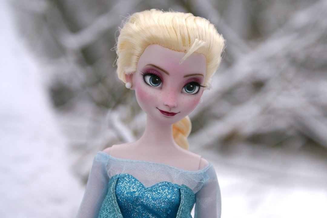 OOAK Elsa Frozen 定制重绘艺术娃娃 - 玩偶/公仔 - 塑料 白色