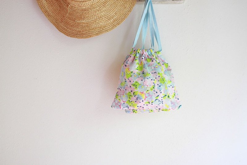 二重纱束口袋/粉果 - 化妆包/杂物包 - 其他材质 粉红色