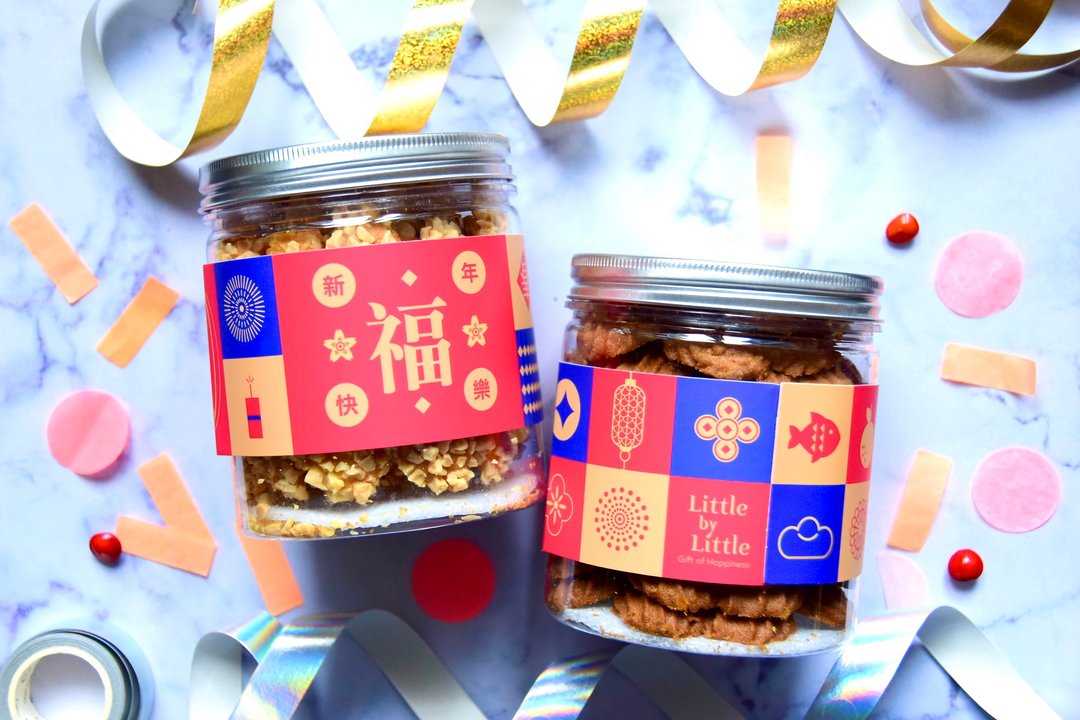 【包邮组】小棉球4入组 (草莓2/可可1/起司1罐)【新年版】 - 手工饼干 - 新鲜食材 红色