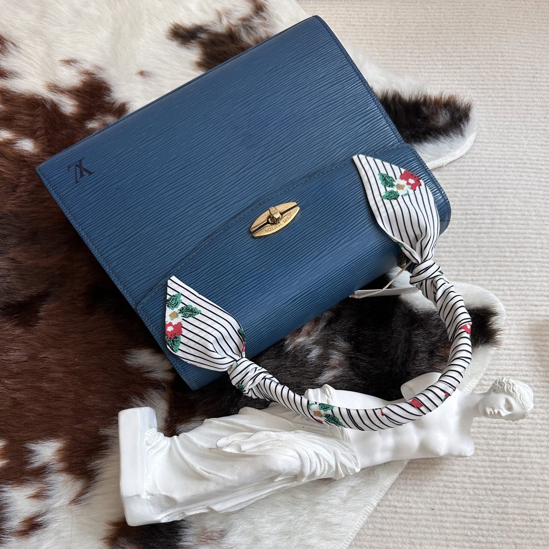 LOUIS VUITTON 路易威登 Epi Marzelle 皮革 蓝色 手提包 - 手提包/手提袋 - 真皮 蓝色