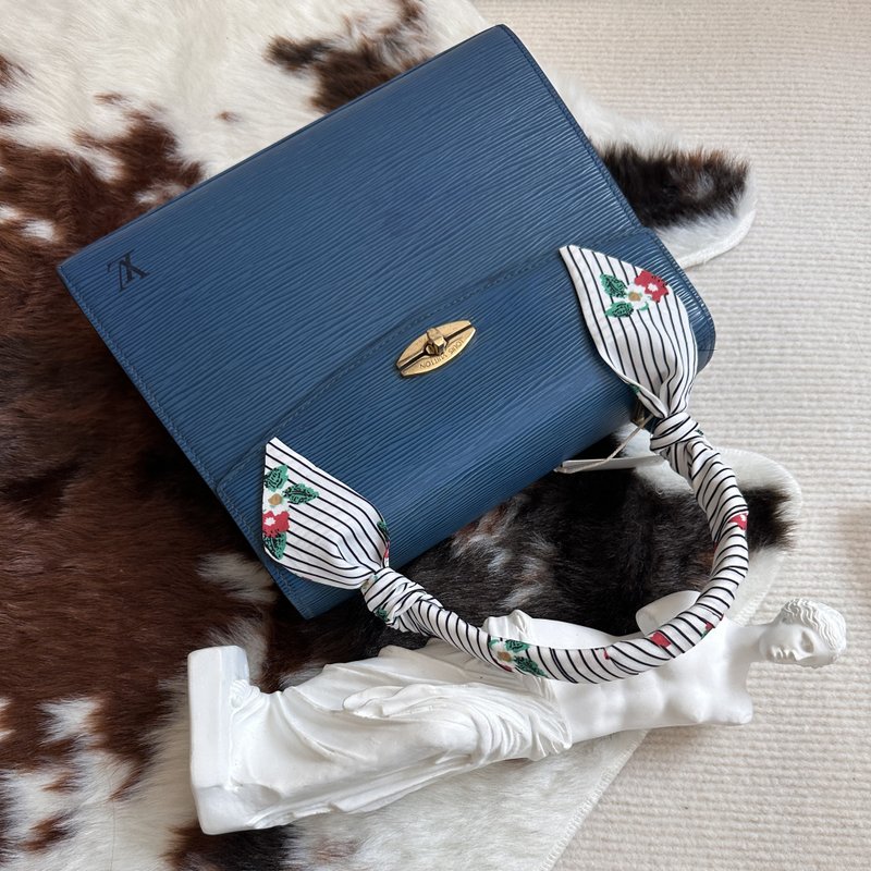 LOUIS VUITTON 路易威登 Epi Marzelle 皮革 蓝色 手提包 - 手提包/手提袋 - 真皮 蓝色