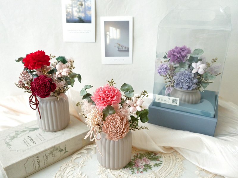 【永生康乃馨盆花课程】桌花DIY课程 - 植栽 - 植物．花 