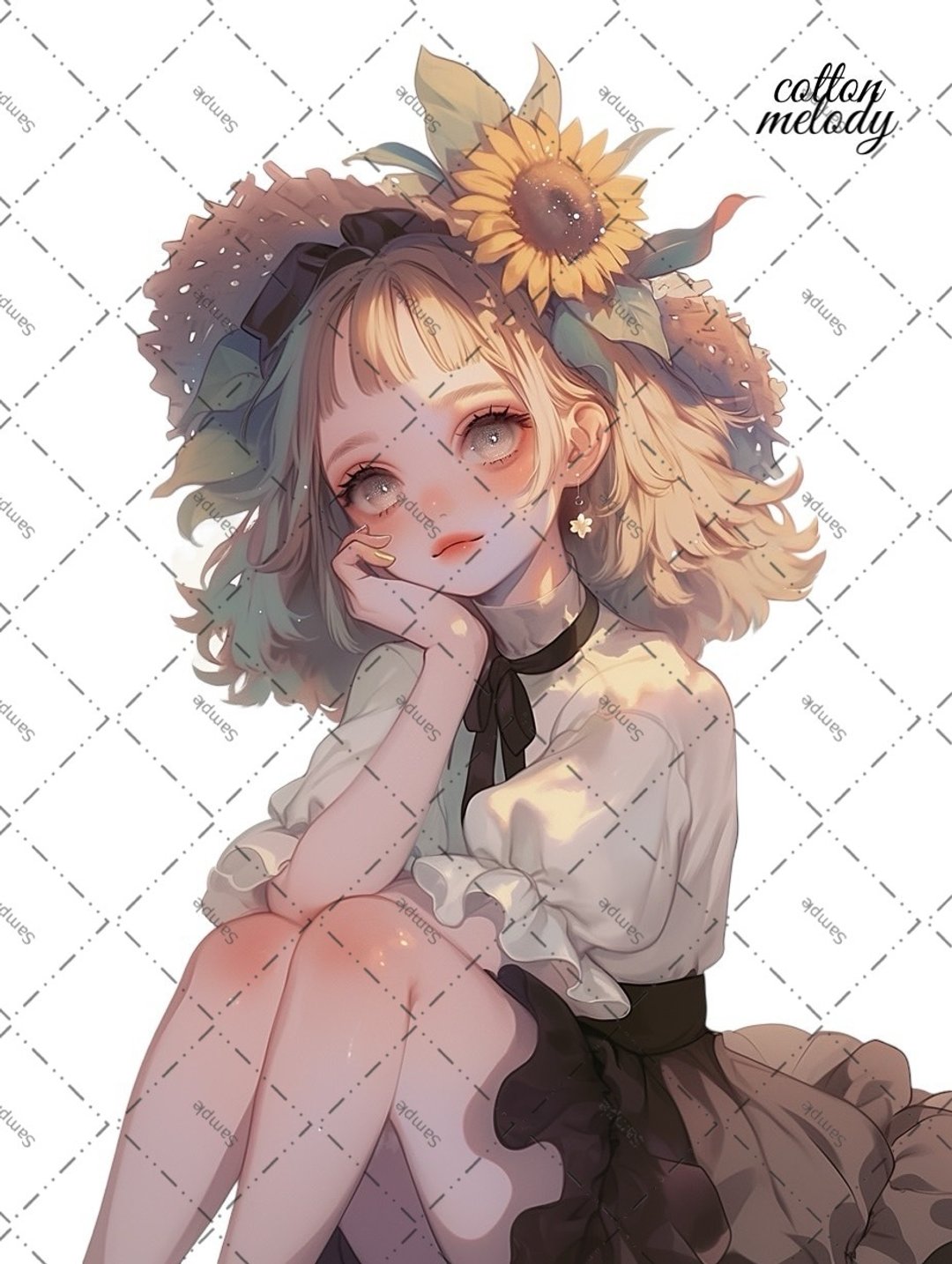original sticker no.H4 人物贴纸 原创贴纸 原创人物贴纸 装饰贴纸 cotton melody - 贴纸 - 纸 