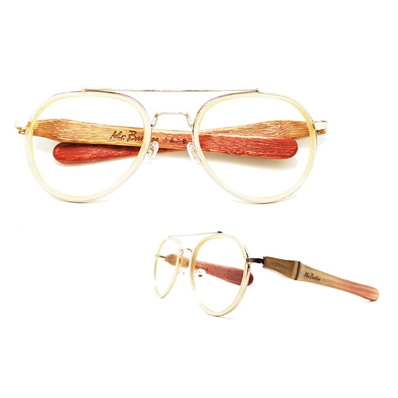 大头王 镜界 大F系列F-22 - 眼镜/眼镜框 - 竹 金色