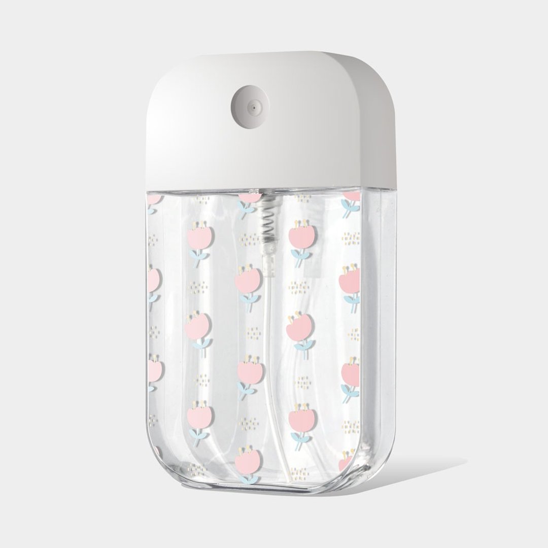 郁金香 酒精瓶 防疫用品 收纳罐 分装 卡片式 PU059 - 收纳用品 - 塑料 粉红色