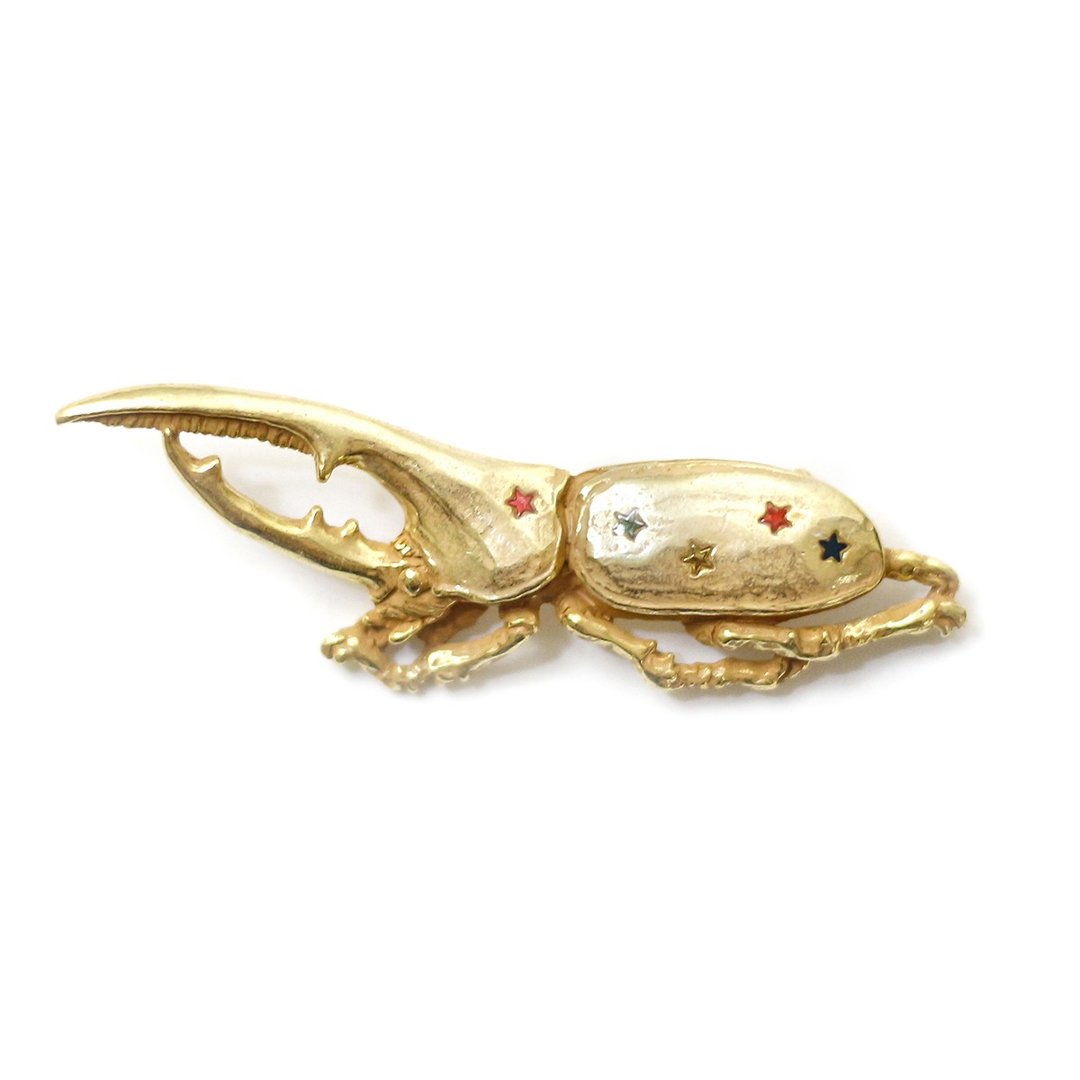 Hercules Beetle Brooch Gold Dynastes Hercules GD PB132GD - 胸针 - 其他金属 金色
