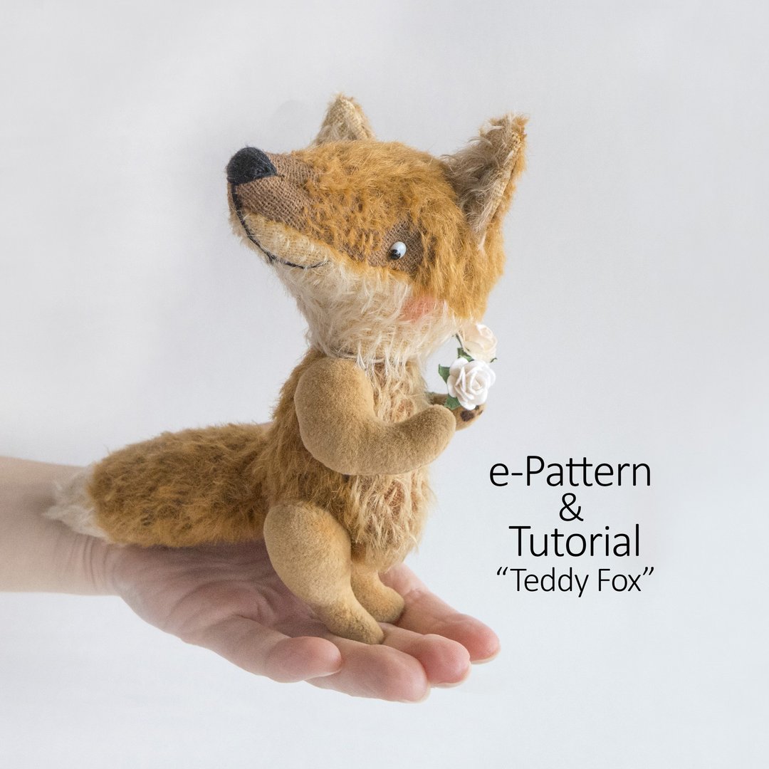 Teddy Fox 12cm - Tutorial with Pattern PDF - 手工艺教程/工具书 - 其他材质 