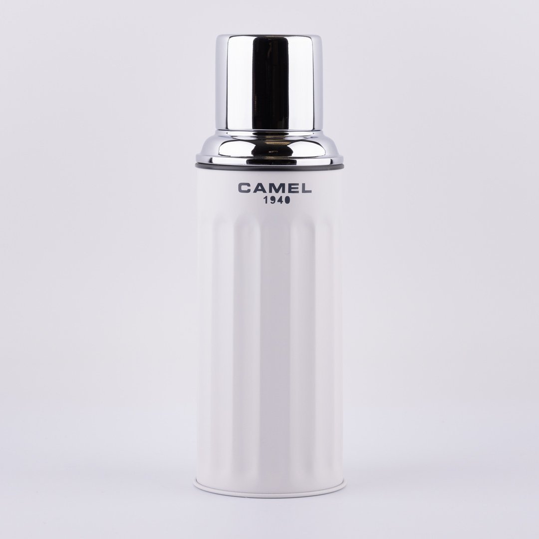 骆驼牌 450ml 玻璃胆真空保温瓶 防漏盖 122 系列 | 灰白 - 保温瓶/保温杯 - 其他材质 灰色
