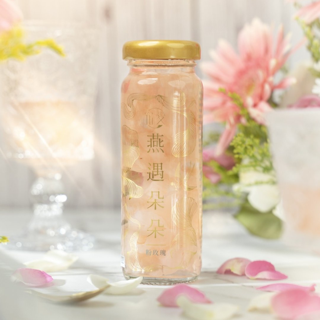 燕遇朵朵燕窝饮 - 粉玫瑰 (130ml)|含 16g 燕窝 润养美妍 雪耳 送礼 - 健康/养生 - 玻璃 粉红色