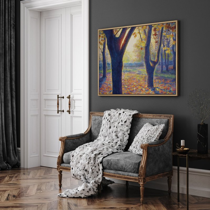 晨曦微光 - 秋冬寓意/森林/清晨/客厅装饰/公共空间 - 海报/装饰画/版画 - 其他材质 多色