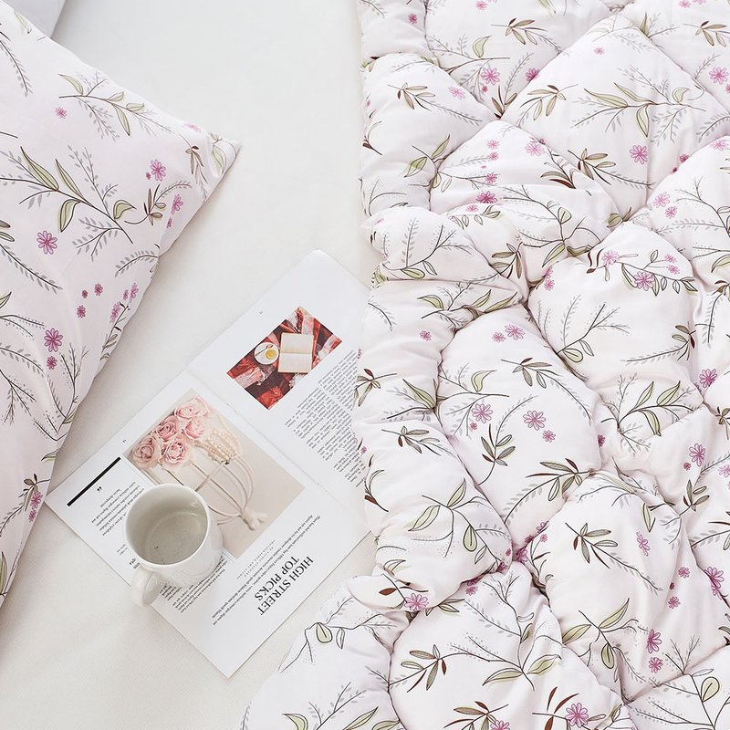 四季被 / 双温感石墨烯天丝被 / 150x180cm / 粉径花绪 台湾制 - 被子/毛毯 - 其他材质 粉红色