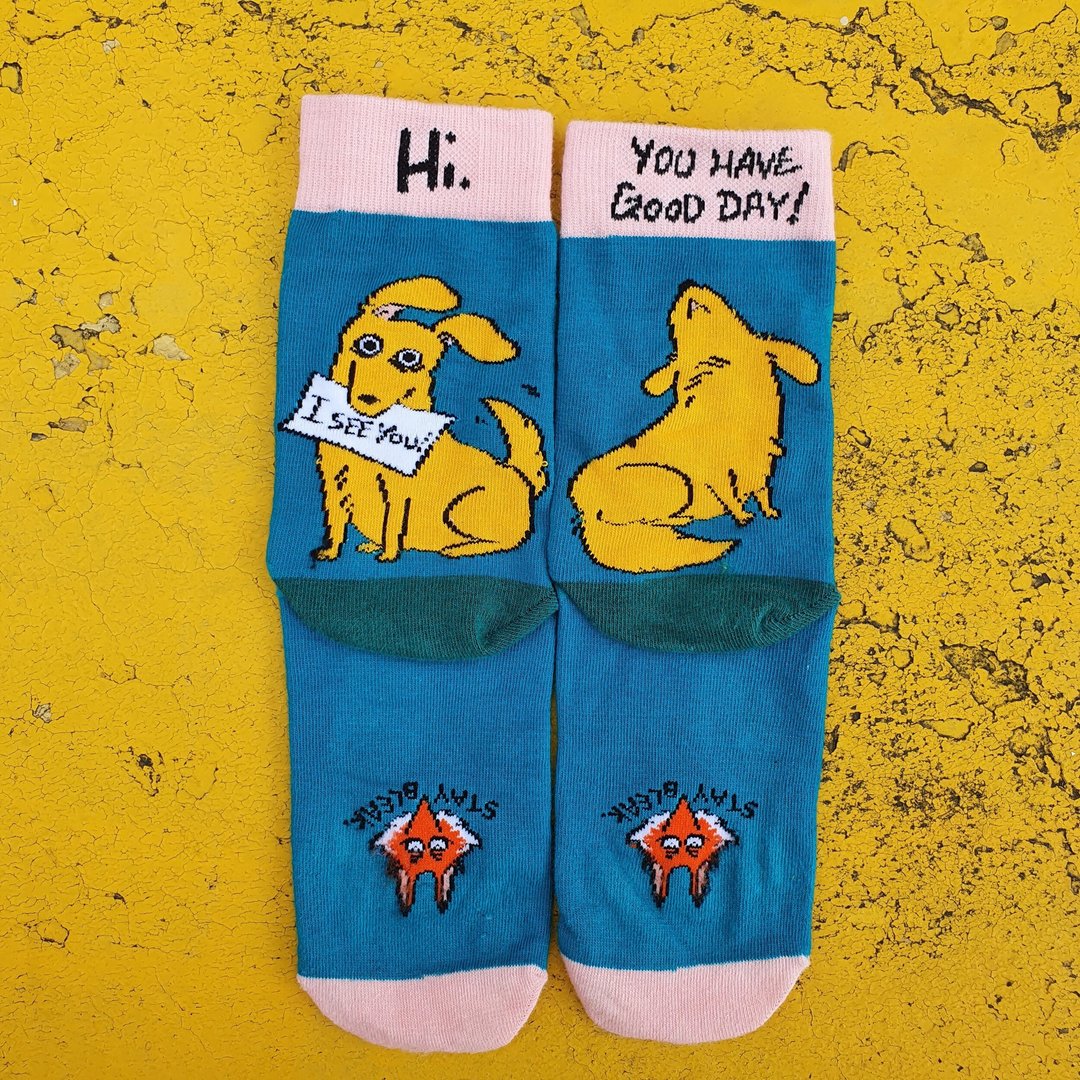You have good day doggo socks - 其他 - 棉 蓝色