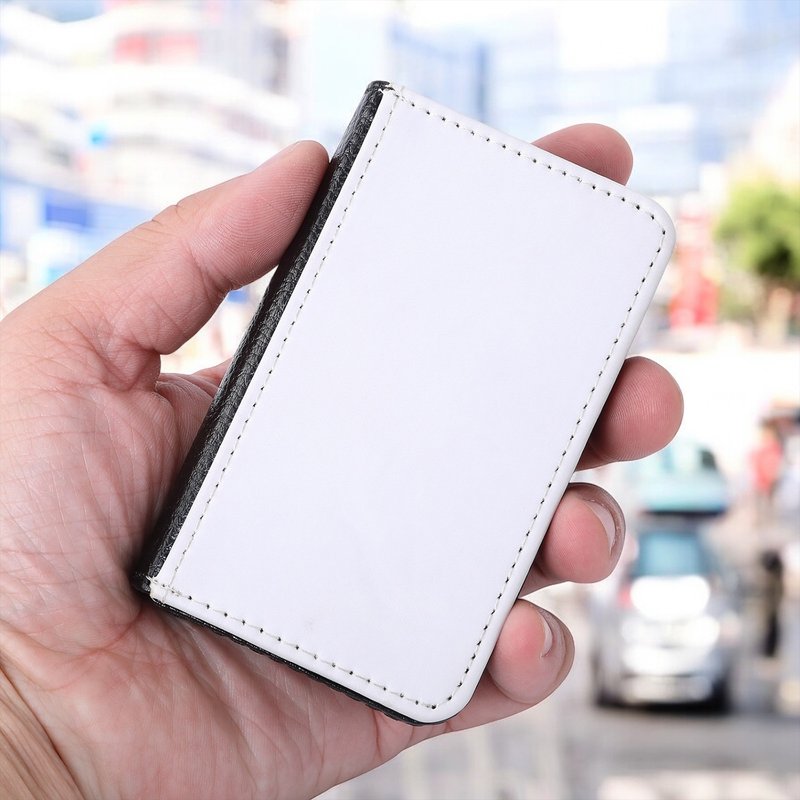 【定制图案】皮革名片盒 礼盒装 - 名片夹/名片盒 - 人造皮革 