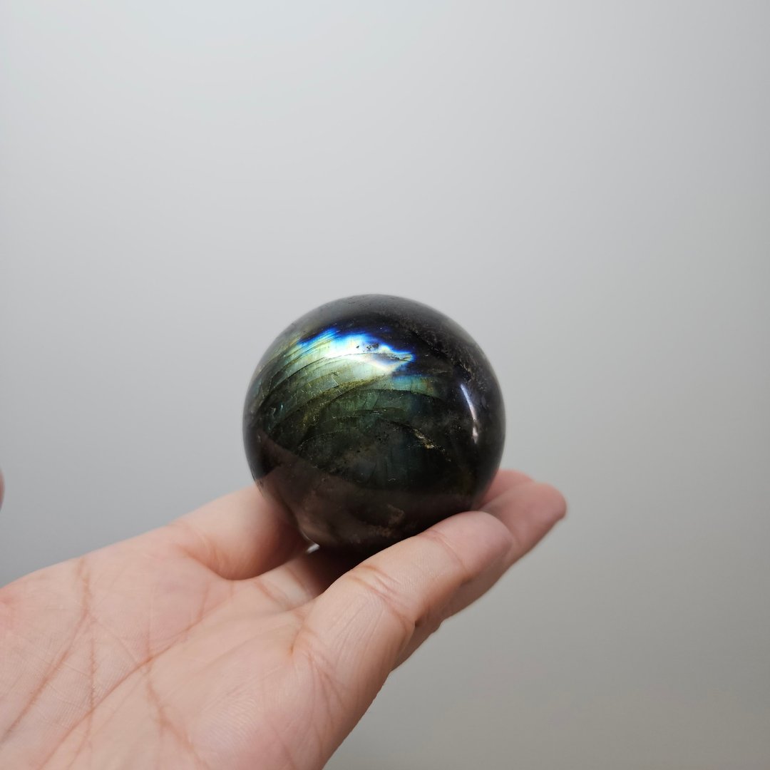 拉长石球 - 804 - 摆饰 - 水晶 黑色