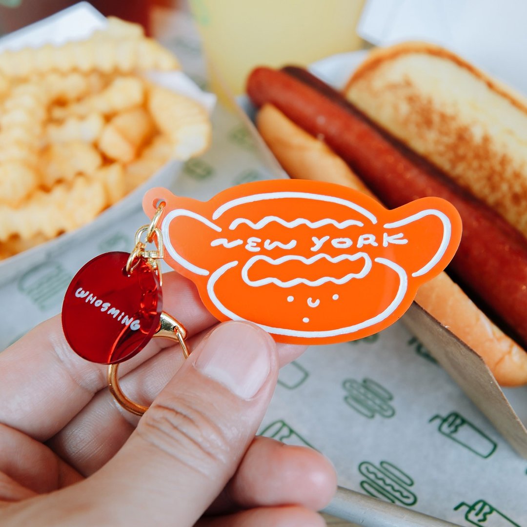 【NYC】热狗钥匙圈 HotDog Key Ring - 钥匙链/钥匙包 - 塑料 红色