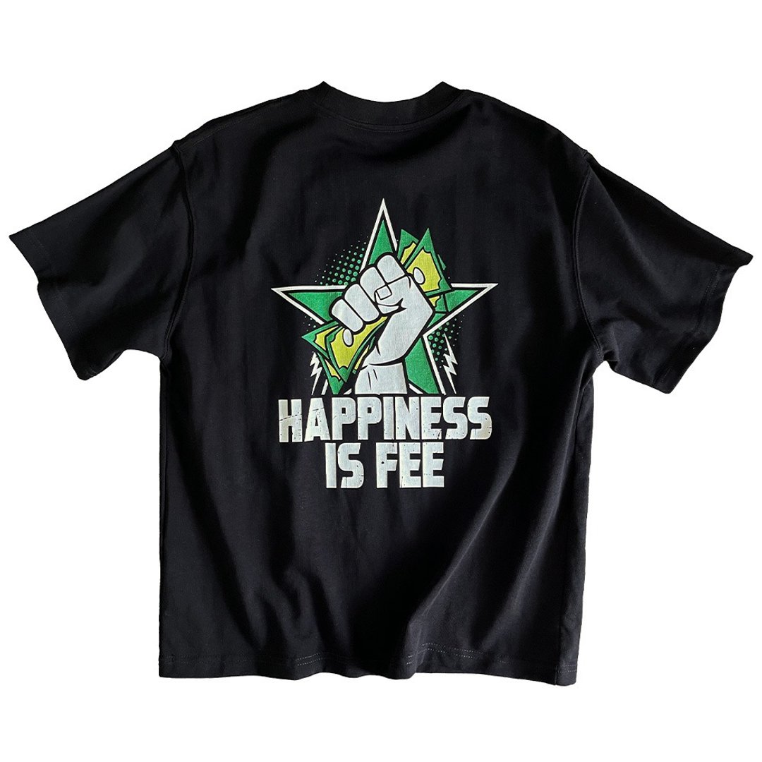 购买快乐 280G(10.5OZ) 重磅 100%棉 Oversize Tee T-Shirt 黑色 - 男装上衣/T 恤 - 棉 黑色
