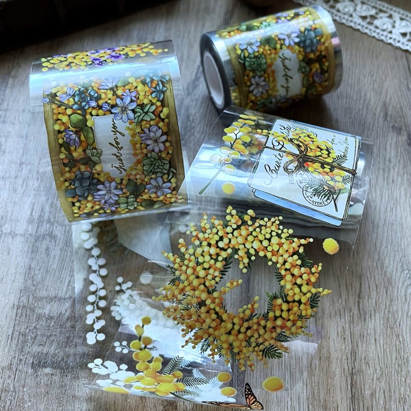 珍惜合欢花 亮面PET胶带 复刻改版 - 纸胶带 - 纸 