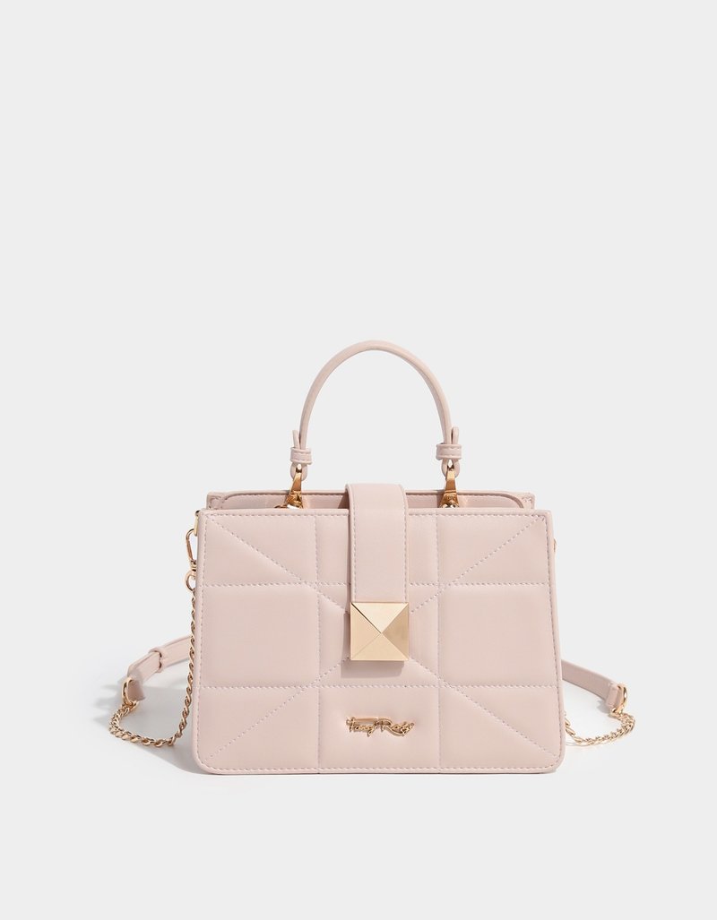 Just Fancy 格纹双层手提包 - 手提包/手提袋 - 其他材质 粉红色