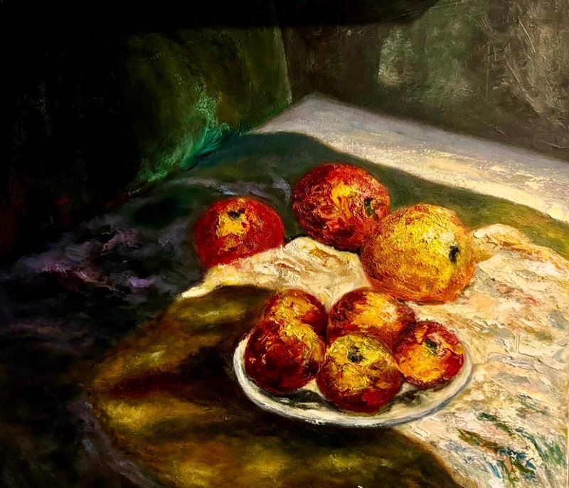 原创手工油画 绽放的果实 - 海报/装饰画/版画 - 棉．麻 多色