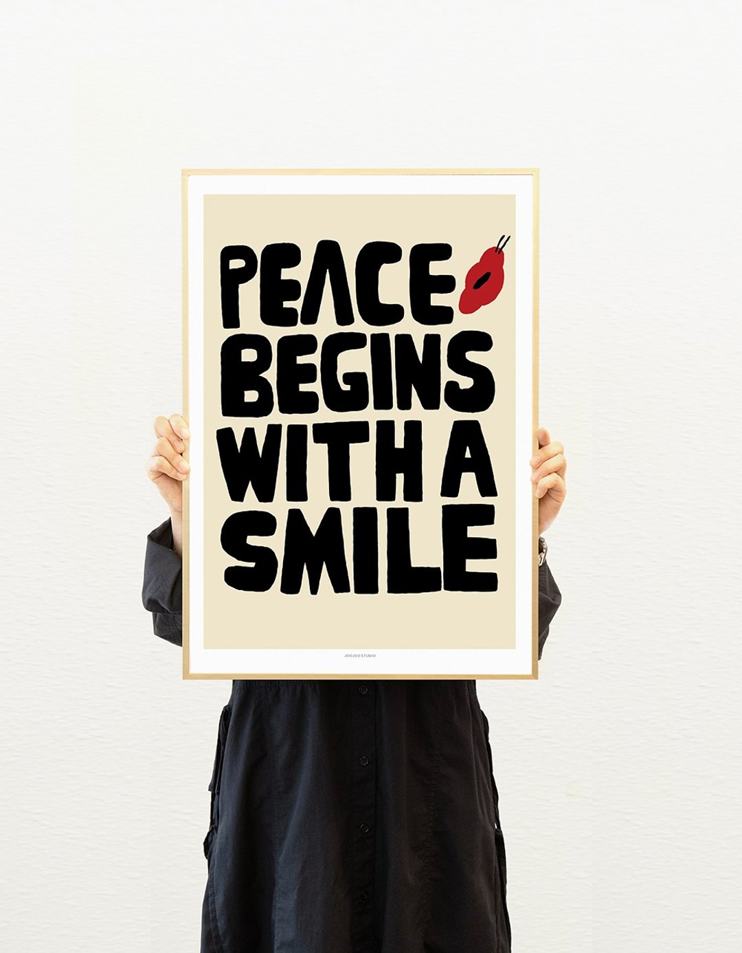 Peace begins with a Smile 海报 (A3/A4) - 海报/装饰画/版画 - 纸 卡其色