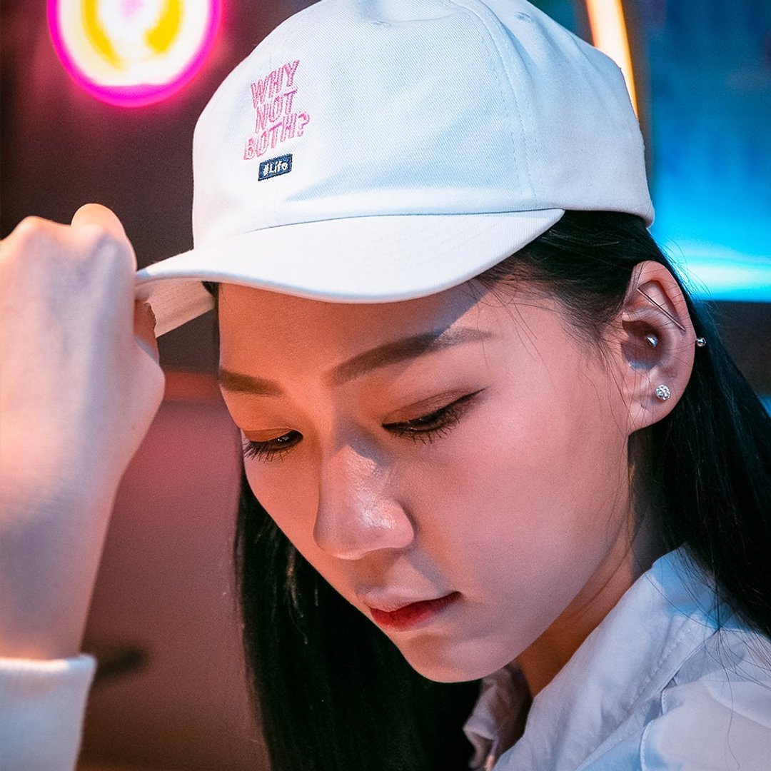 香港品牌 Why not both 棒球帽 Dad Caps 老帽 ( 只剩白色 ) - 帽子 - 棉 多色