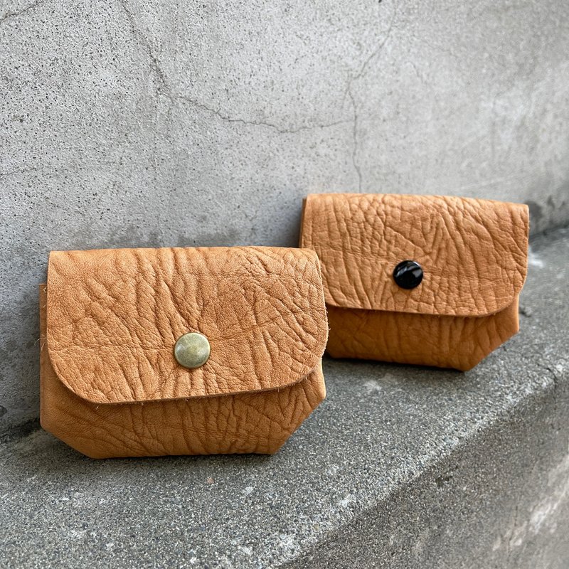 真皮牛皮缤纷零卡包-树纹棕 钱包 零钱包 卡片包 短夹 情人节 - 零钱包 - 真皮 咖啡色