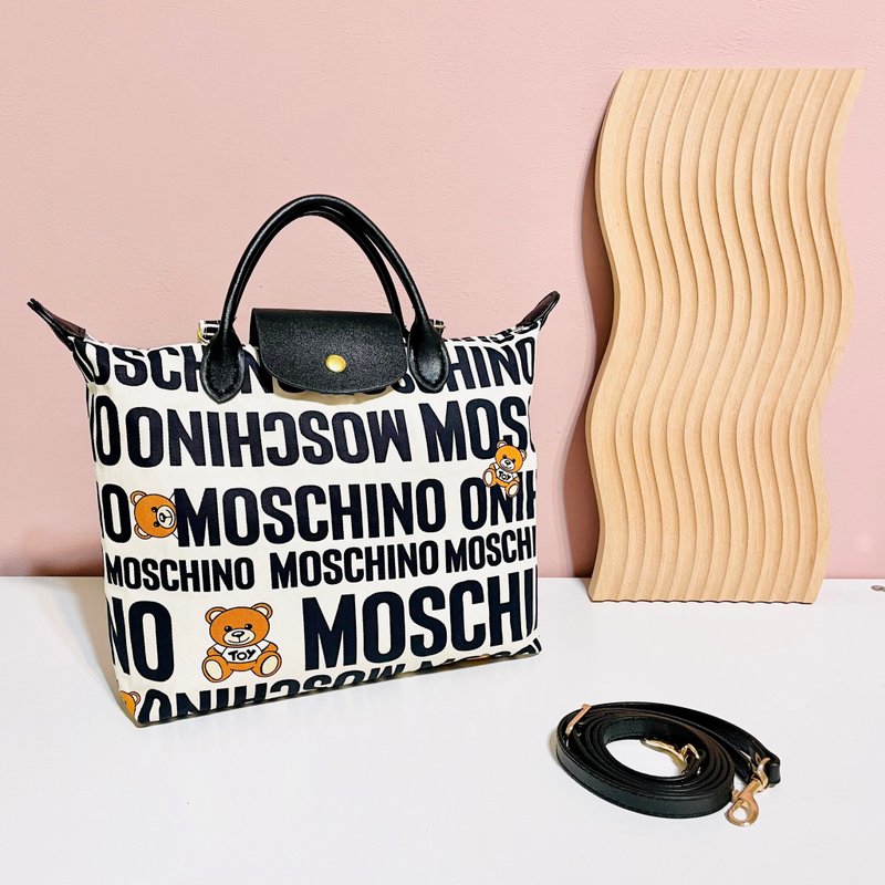 精致手工饺子包 大号/单肩包/斜跨包/手提包 - 手提包/手提袋 - 棉．麻 黑色