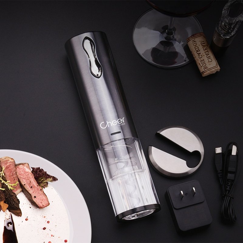 【免运特惠】电动红酒开瓶器家用充电式节日礼盒套装/cheer - 开瓶器/开罐器 - 其他材质 