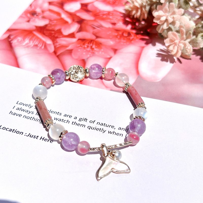 薰衣草紫晶 | 蓝月光 | 樱花雨 | 蔷薇辉石 - 手链/手环 - 水晶 
