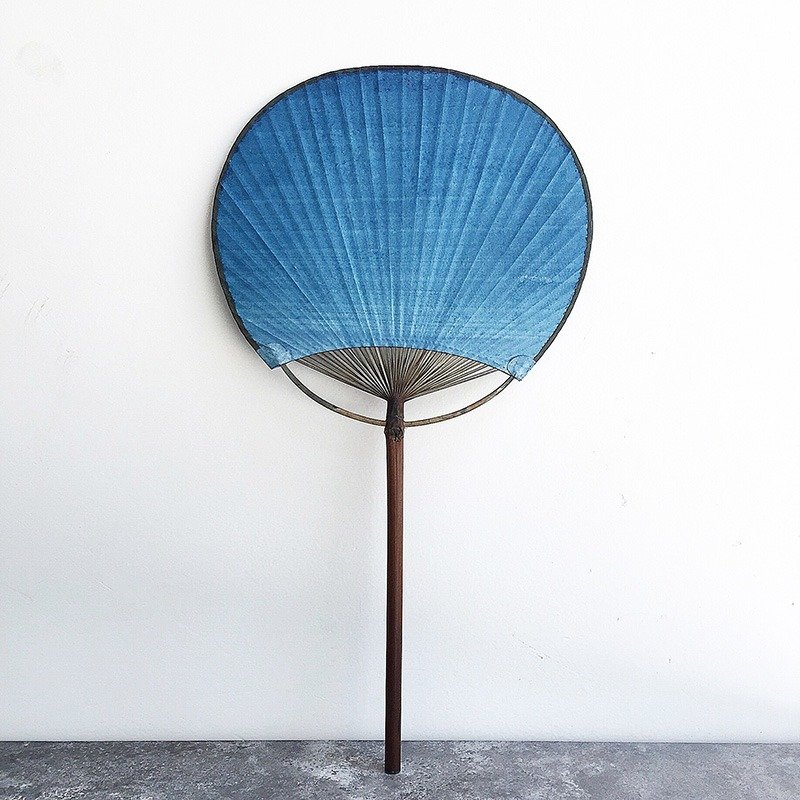 【岁时记】草木染蓝染生宣竹柄纸扇 蓝色渐变 - 其他 - 纸 蓝色