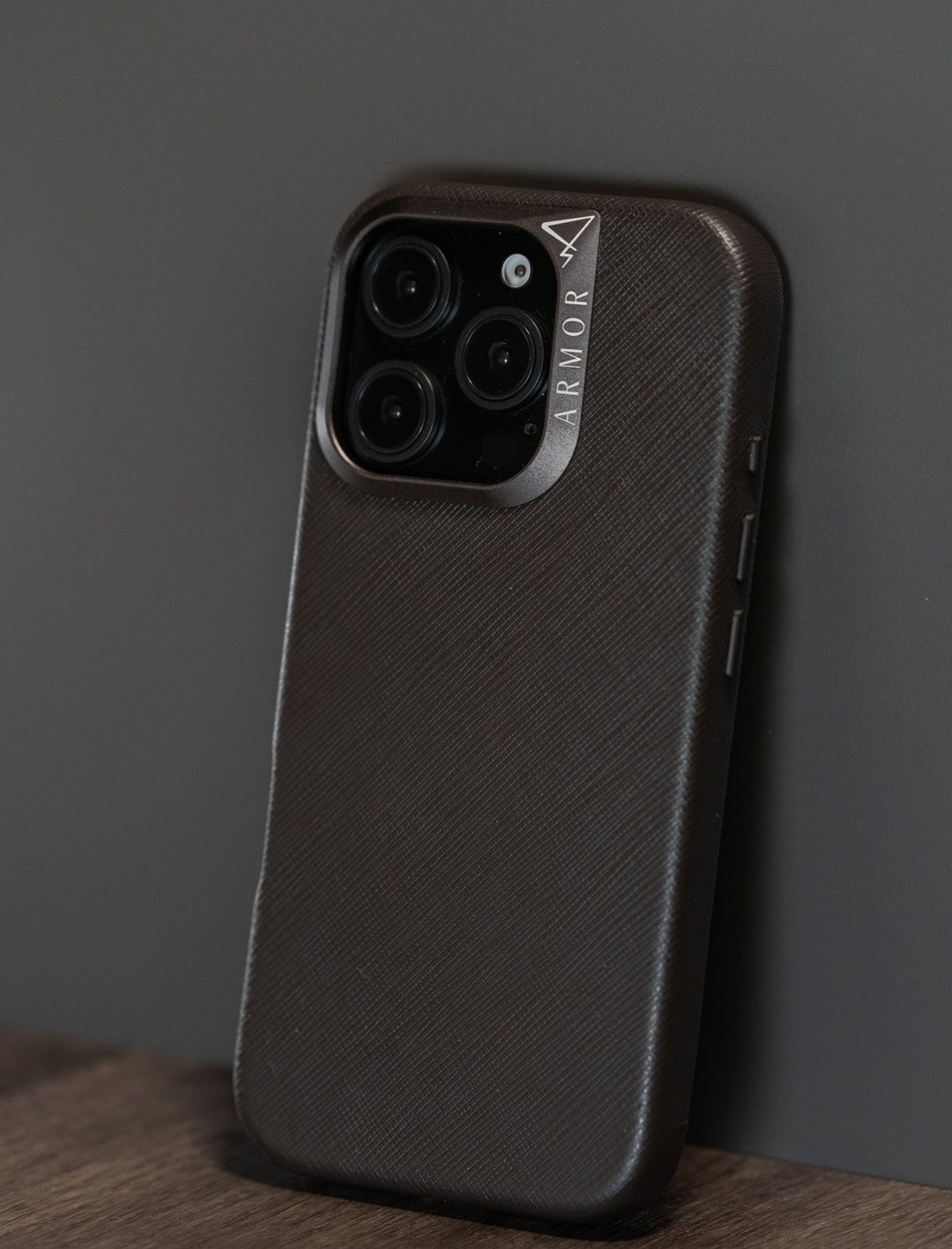 ARMOR iPhone 16 系列全真皮磁吸电话保护壳_土星棕 - 手机壳/手机套 - 真皮 