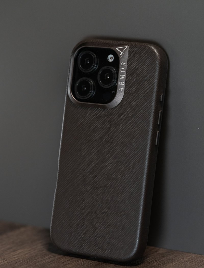 ARMOR iPhone 16系列全真皮磁吸电话保护壳_土星棕 - 手机壳/手机套 - 真皮 