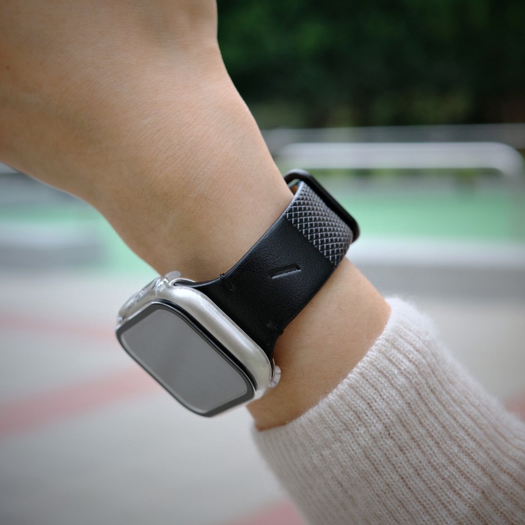 Native Union | CLIC 巴黎系列 Apple Watch 皮革表带 - 石墨黑 - 表带 - 人造皮革 绿色