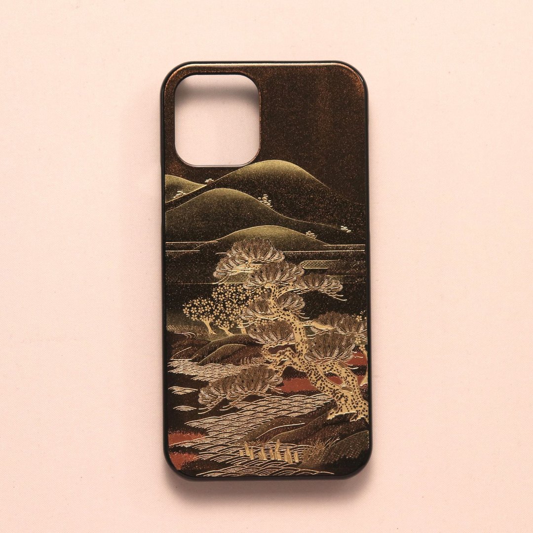 漆艺 iPhone 手机壳 iPhone 15 系列 / 高浮雕漆艺 山水 山中漆器 - 手机壳/手机套 - 其他材质 