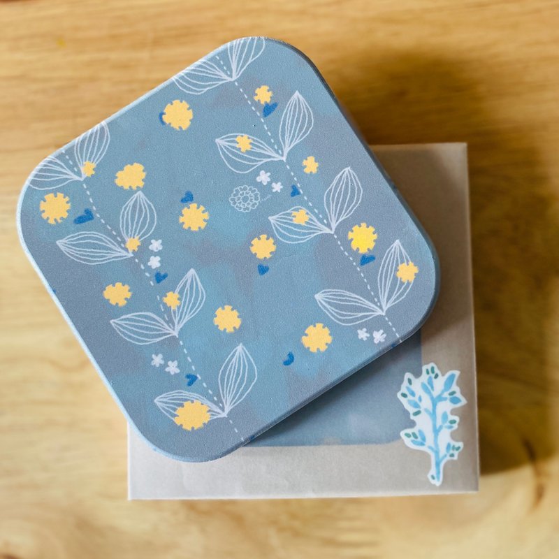 椿暖杯垫no.D10 : 萤火点点。 - 杯垫 - 陶 蓝色