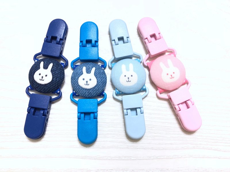 可爱兔兔/幼儿园必备手帕夹.万用夹.双头夹.玩具夹. - 围嘴/口水巾 - 棉．麻 多色